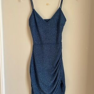 Windsor Midnight Blue Sparkle Mini Dress